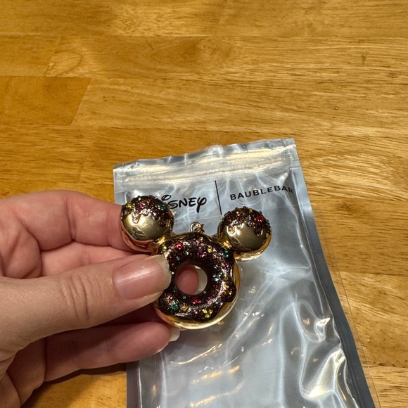 Baublebar Disney Gold Mickey Donut Keychain with Multicolor Accents - Picture 3 of 6